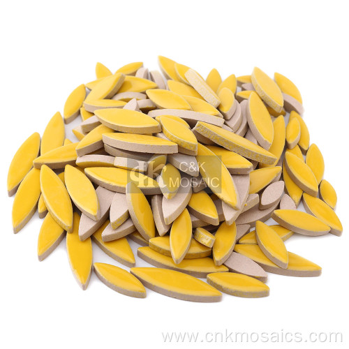 Yellow Leaf Shape Ceramic Mosaic for Mosaic Art